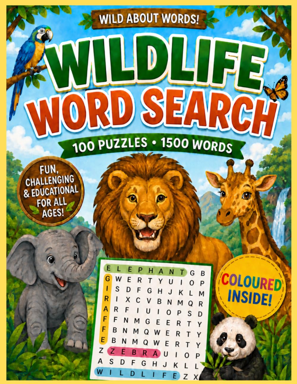 capítulo por capítulo baixar Wildlife Word Search Puzzle Book: 100 Fun Animal-Themed Puzzles with 1,500 Words for Kids, Teens, Adults, Seniors and Wildlife Lovers – Full-Colour Interior