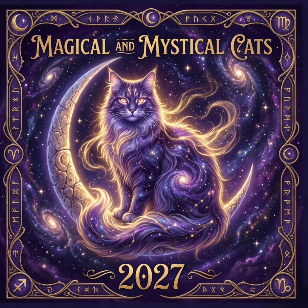 ler totalmente Magical and mystical cats Calendar 2027: 12-Month Monthly Fantasy Gothic Planner and Cute Celestial Feline Picture Book (January 2027 - December 2027)