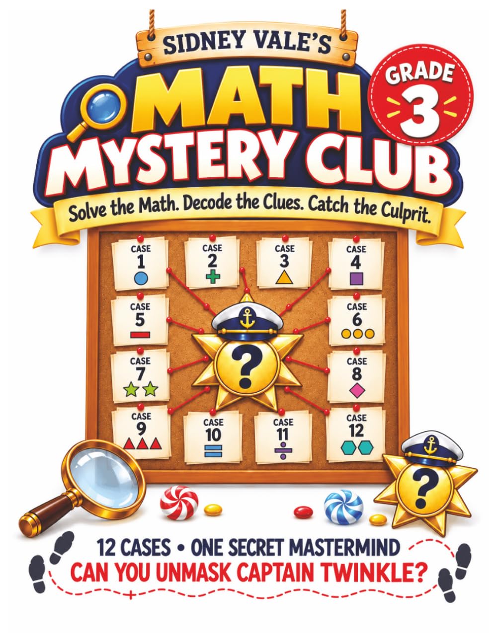 capítulo por capítulo baixar Sidney Vale’s Math Mystery Club: Can You Unmask Captain Twinkle?: Grade 3 Workbook with 12 Sweet Detective Cases Featuring Multiplication, Division, Place Value, Measurement, Word Problems, and More