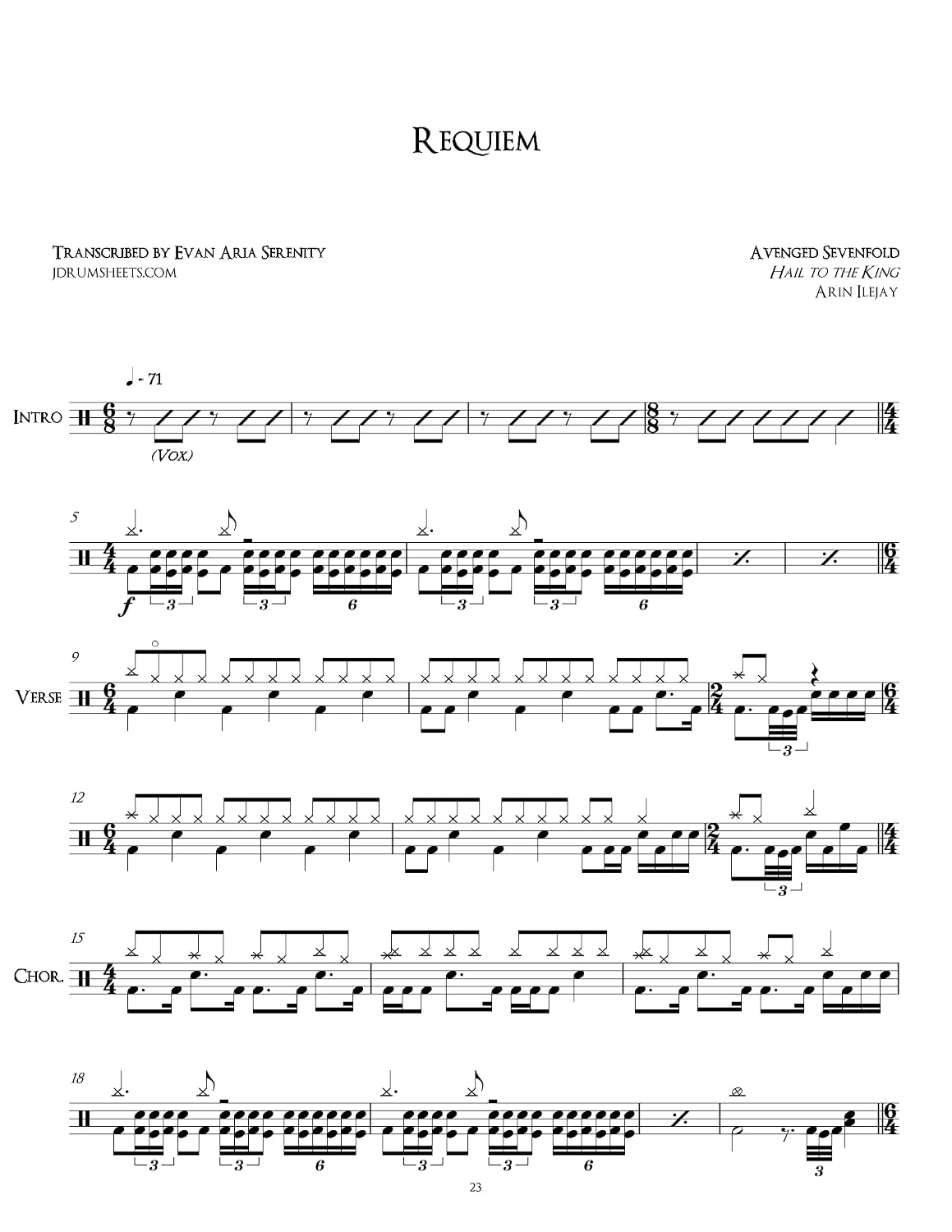 Avenged Sevenfold - Reqiuem: Drum Sheet Music (JDS: Avenged Sevenfold Drum Sheet Music) (English Edition) baixar o livro de graça
