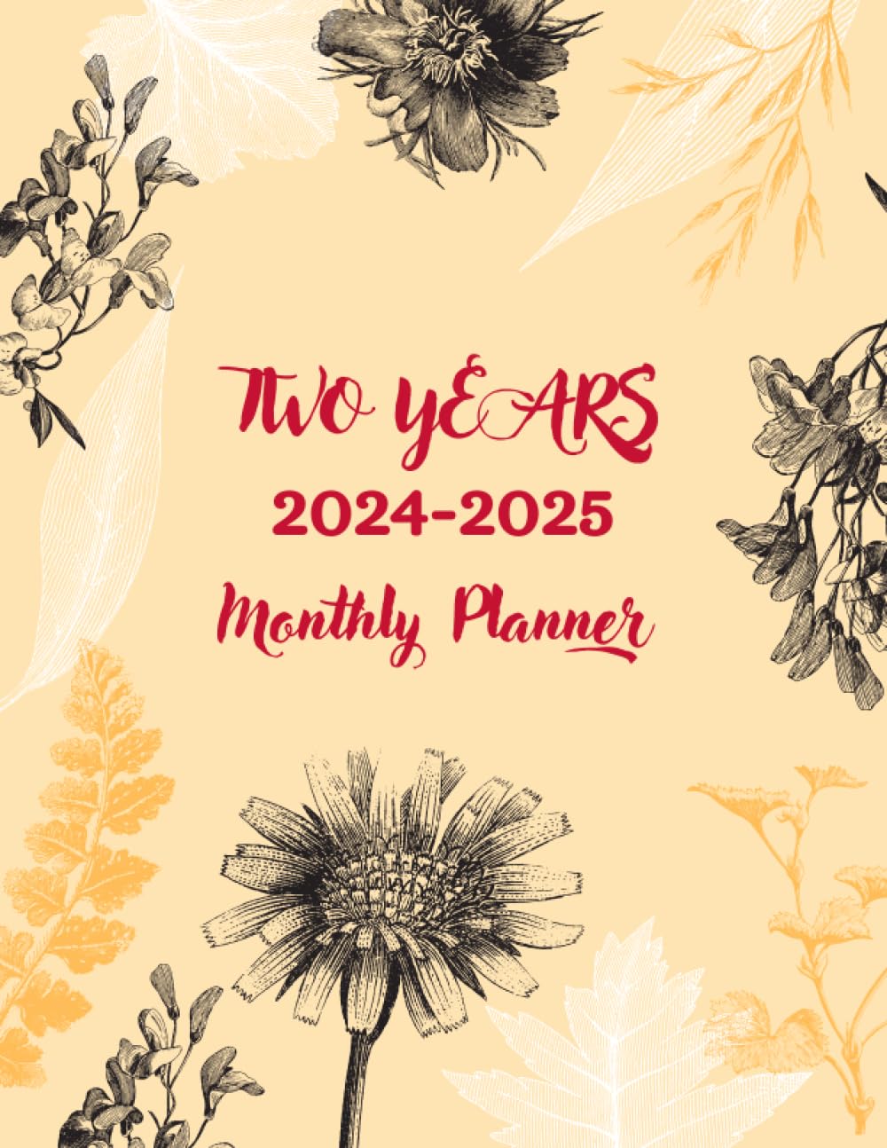 ler totalmente 2024-2025 Planner Two Years: Large Minimalist Schedule Monthly Organizer from January 1, to December 31, for Time Management, Set Up Appointments with US Federal Holidays