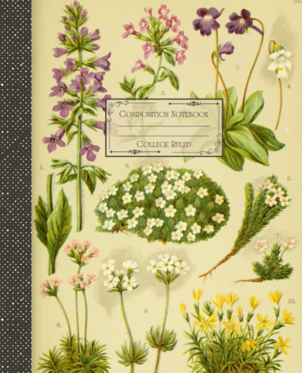 Vintage Botanical Floral Composition Notebook College Ruled: Antique Botanical Floral Illustration | Classic Composition Notebook for Writing and... for College Students, School and Work. baixar livro de graça