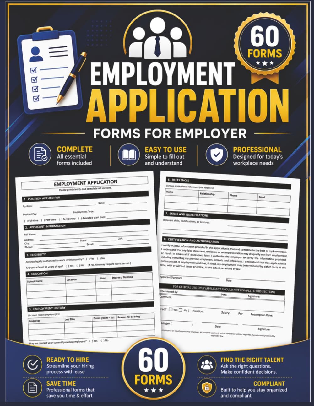 Employment Application Forms for Employer: Standard Job Application Doc baixar o livro de graça