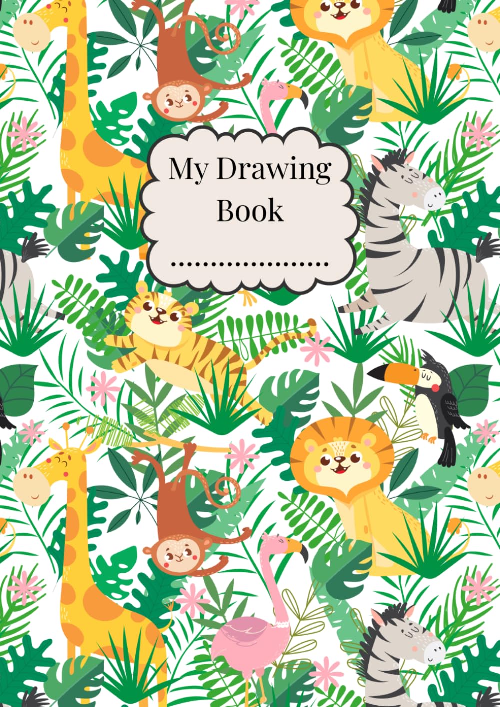 Jungle Crew ~ My Drawing Book: Large A4 Blank Sketch Book For Kids | 100 Plain Pages for Drawing, Doodling and Sketching | Personalise Cover with Name... Art Pad (Little Noodlings ~ Jungle Crew) baixar o livro de graça