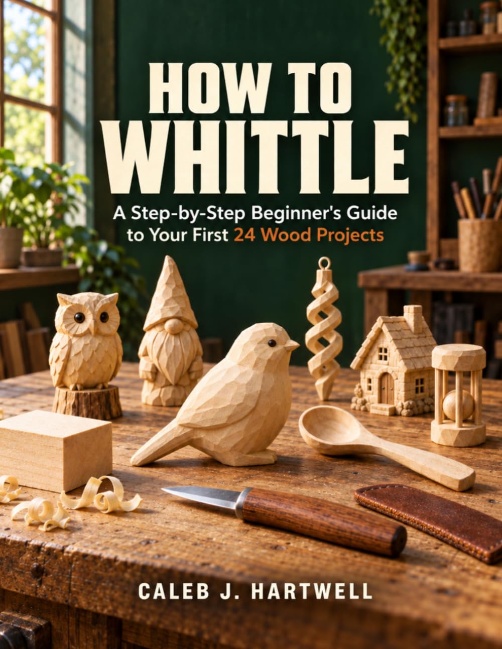 ler totalmente HOW TO WHITTLE: A Step-by-Step Beginner's Guide to Your First 24 Wood Projects