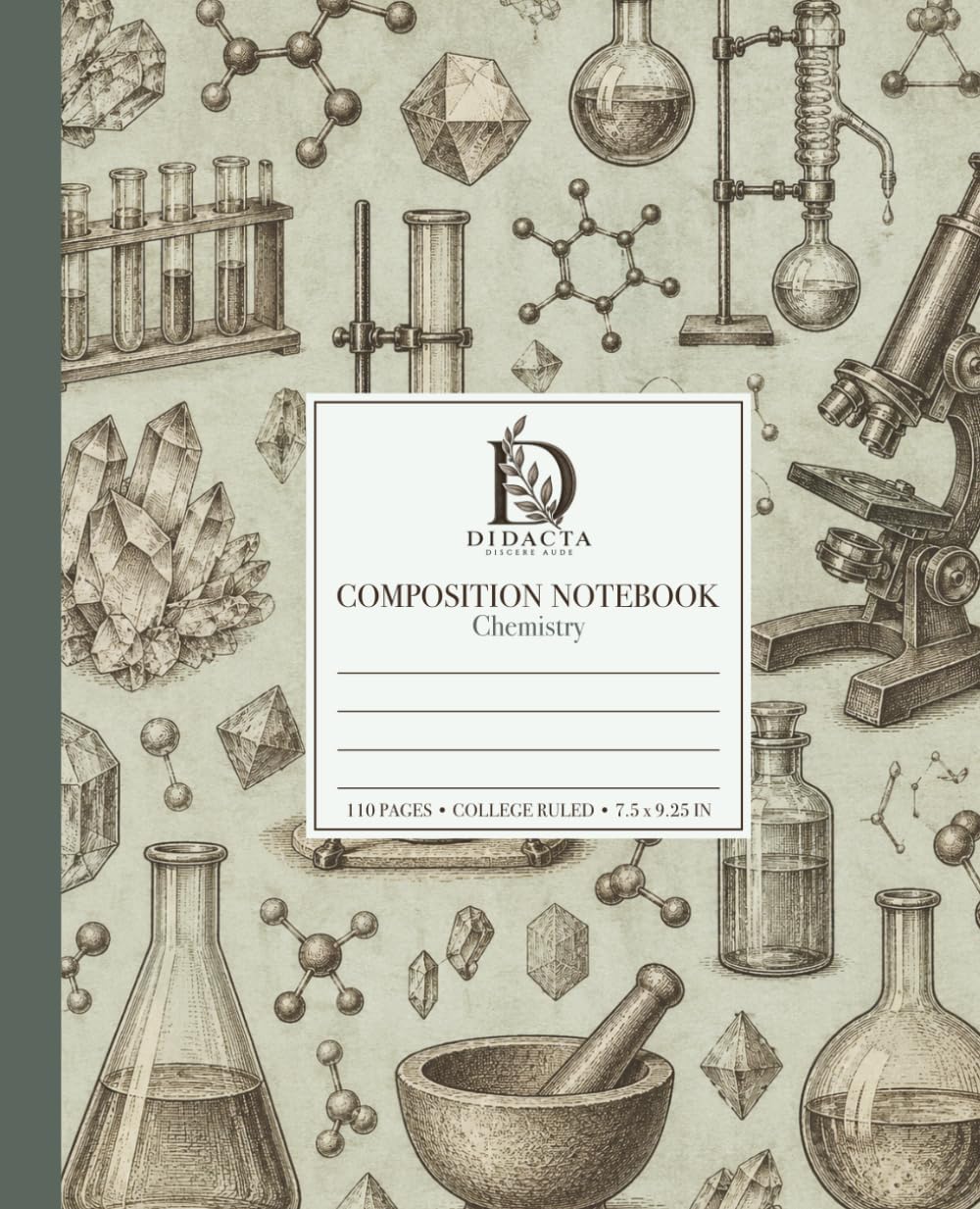 ler totalmente Chemistry Composition Notebook: Vintage Laboratory and Chemical Science Illustration · College Ruled · 110 Pages