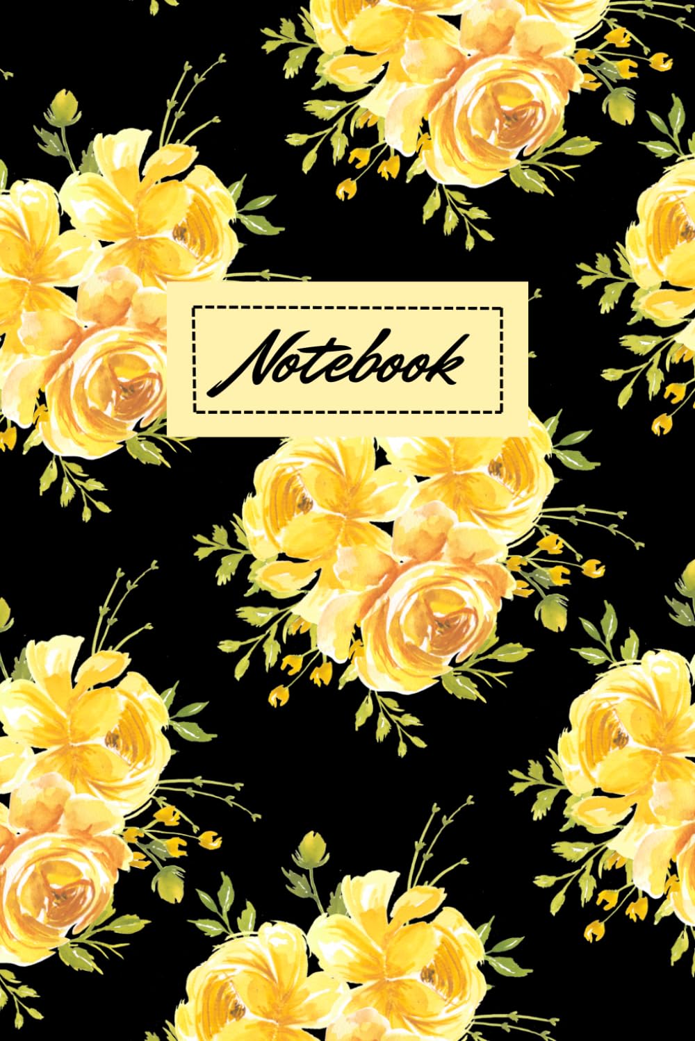 ler totalmente Black Journal With Breathtaking Yellow Flowers For Home, School, College, Work: Notebook