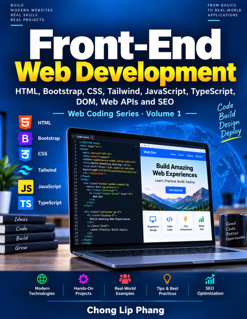 capítulo por capítulo baixar Front-End Web Development: HTML, Bootstrap, CSS, Tailwind, JavaScript, TypeScript, DOM, Web APIs and SEO