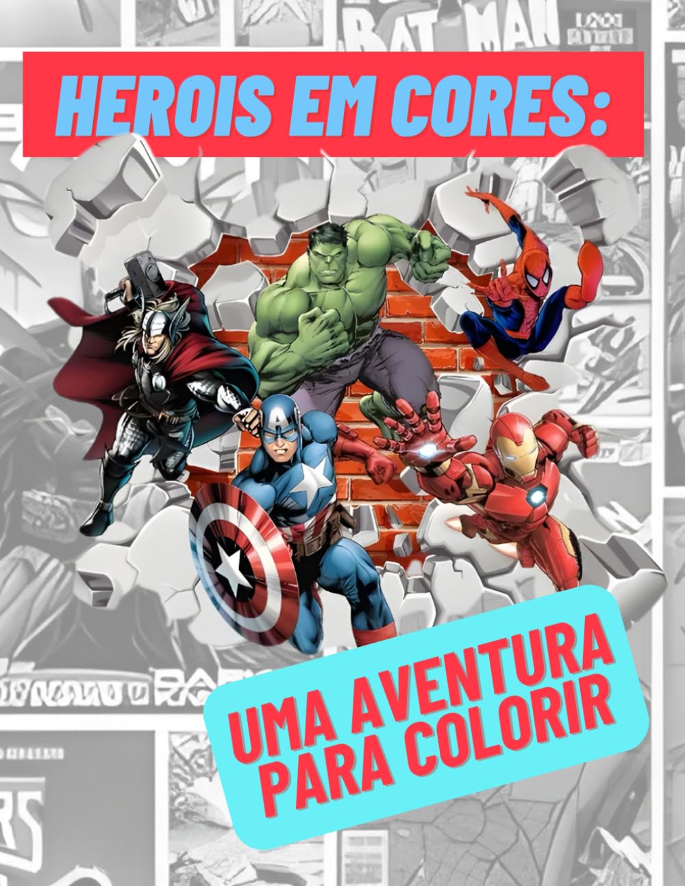 Herois em cores: Uma aventura para colorir (Portuguese Edition) baixar livro de graça