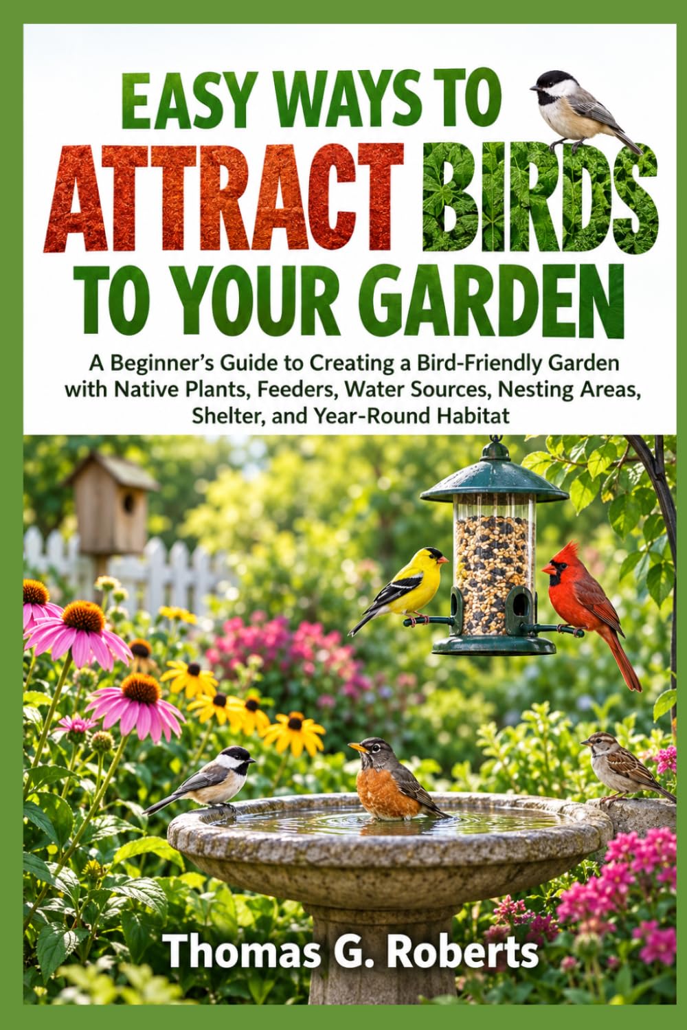 Easy Ways to Attract Birds to Your Garden: A Beginner's Guide to Creating a Bird-Friendly Garden with Native Plants, Feeders, Water Sources, Nesting Areas, Shelter, and Year-Round Habitat