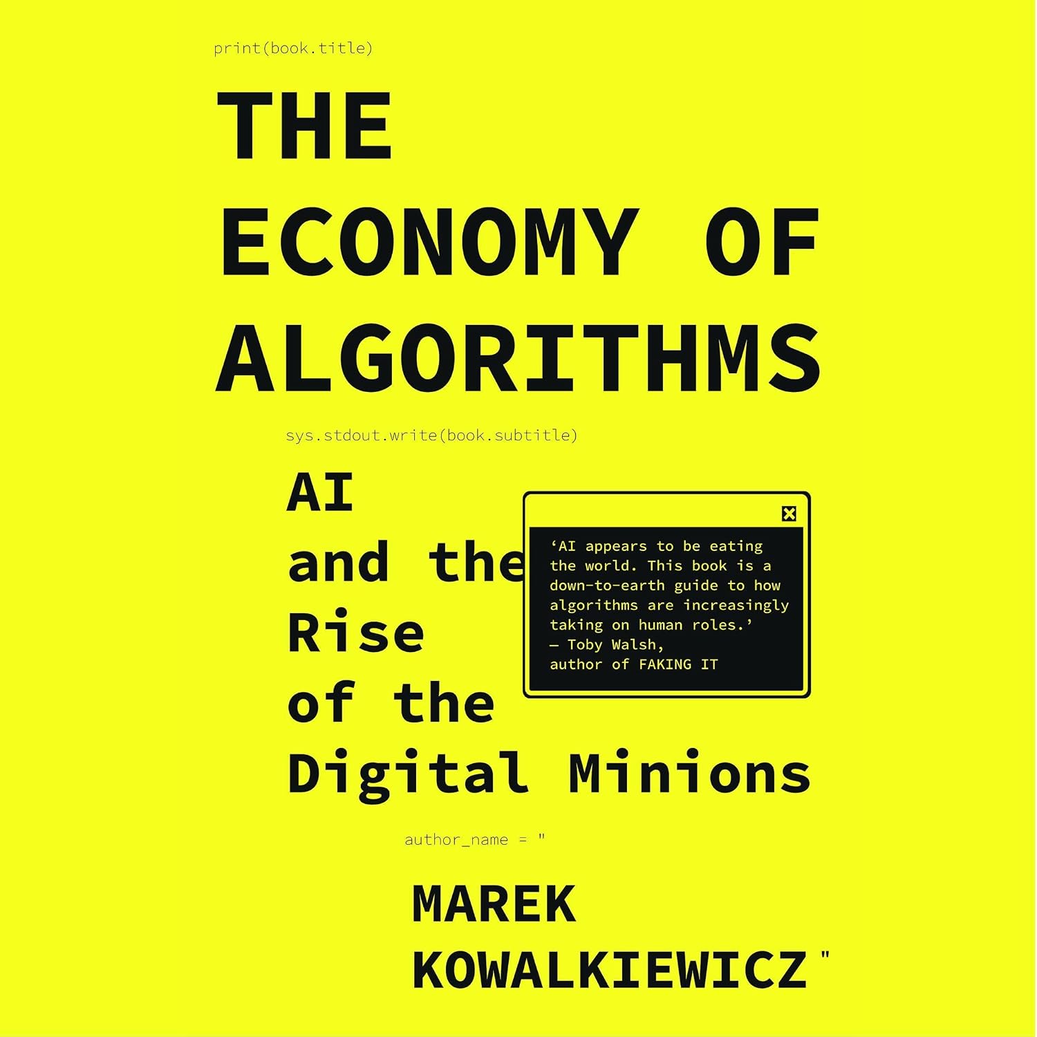 The Economy of Algorithms: AI and the Rise of the Digital Minions baixar livro de graça