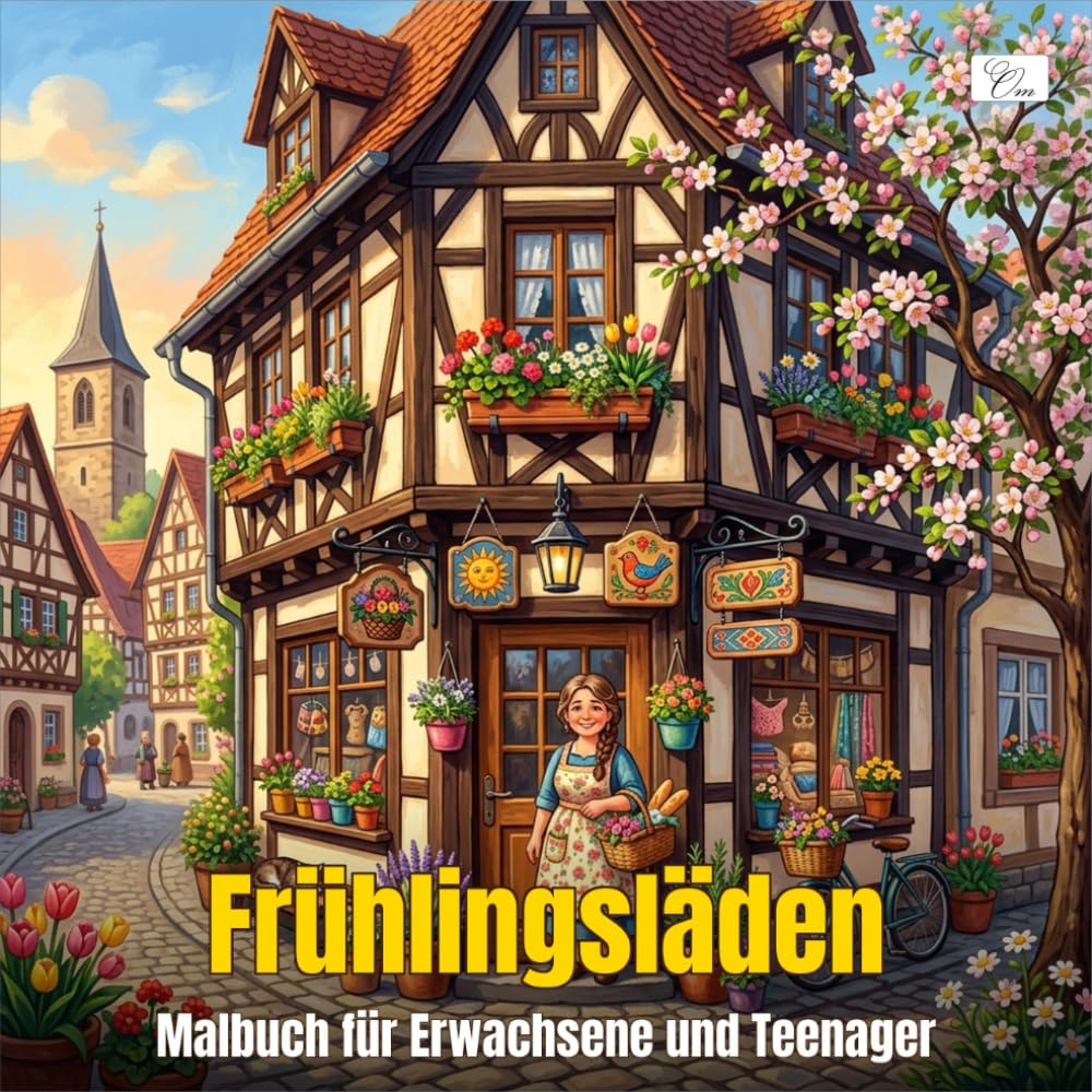 Spring Shops — Frühlingsläden — Malbuch für Erwachsene und Teenager: 60 gemütliche Ausmalbilder im Bold & Easy Hygge-Stil — europäische... Cafés & Buchhandlungen (German Edition) baixar o livro de graça
