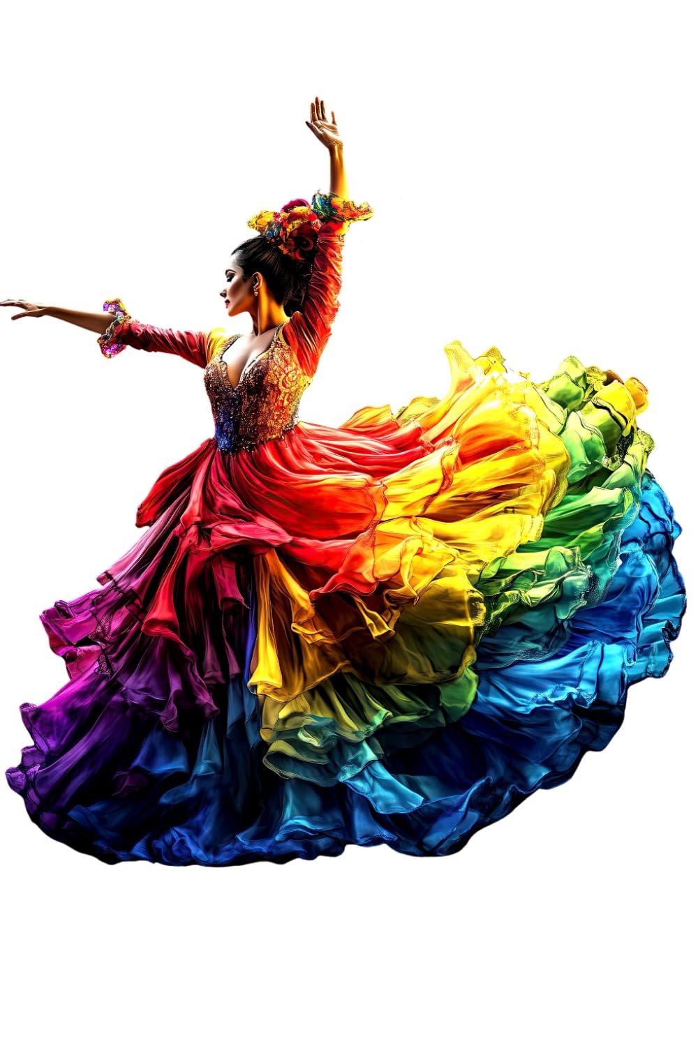 capítulo por capítulo baixar Flamenco Notizbuch: Flamenco Tänzerin in bunten Regenbogen Farben Spanien Journal Flamenco Tanz Notizen (Liniert, 15 x 23 cm, 120 Linierte Seiten, 6" x 9") Flamenco Tanzen Tagebuch (German Edition)