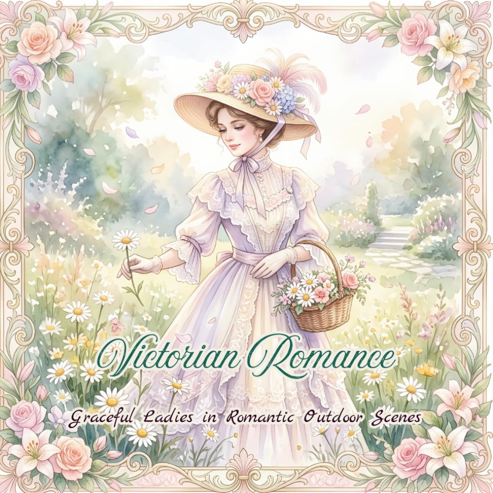 Victorian Romance: Graceful Ladies in Romantic Outdoor Scenes (Victorian Ladies Collection: Elegant Adult Coloring Books: 60 Intricate Illustrations of Victorian Era Women in Fashion, Arts, T) baixar o livro de graça