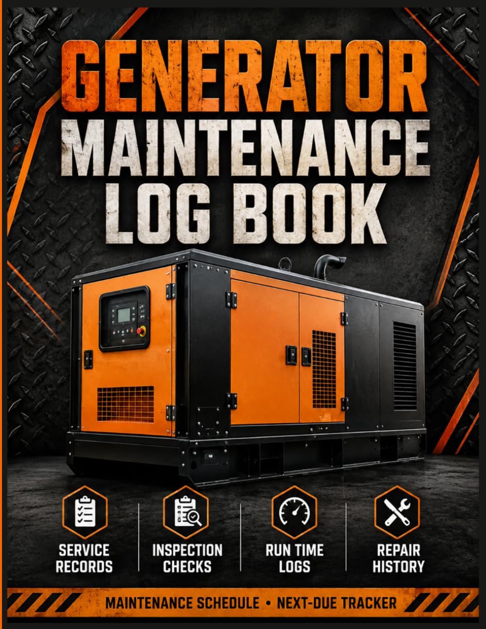 Generator Maintenance Log Book: Preventive Maintenance Checklist Service & Repair Record Run and Repair Time and Next Due Tracker for Portable, Standby and Backup Generators baixar o livro de graça