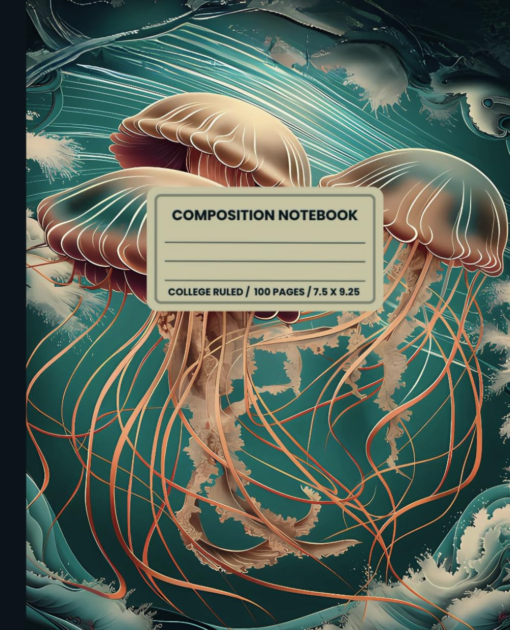 Composition Notebook College Ruled: Vintage Jellyfish Botanical Illustration. Retro Ukiyo-e Aesthetic Journal For Students, College, Office. 100 pages, 7.5 X 9.25 baixar o livro de graça
