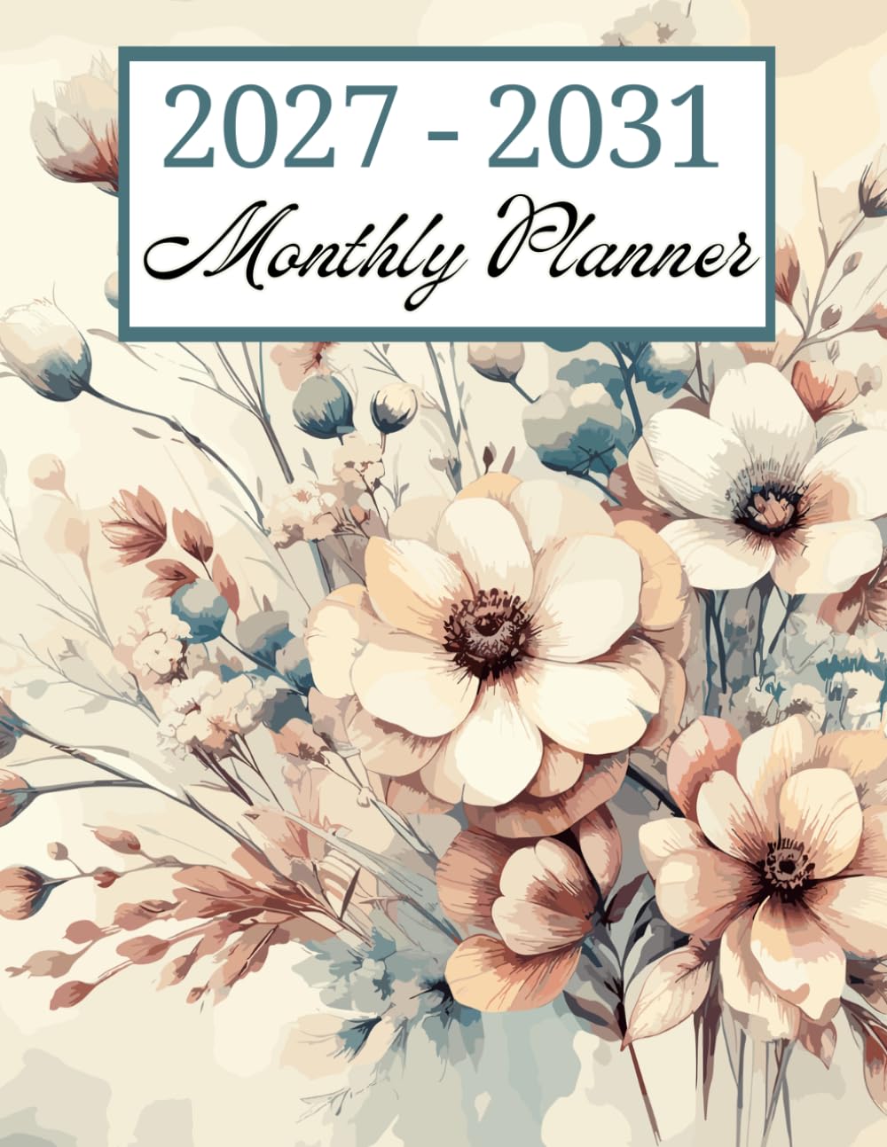 ler totalmente 5 Year Calendar 2026-2030 Monthly Planner: Plan Ahead, Stay on Track with This 60-Month Journey at a Glance / Two-Page Spread / Perfect for School, Office, and Home / Floral Design.