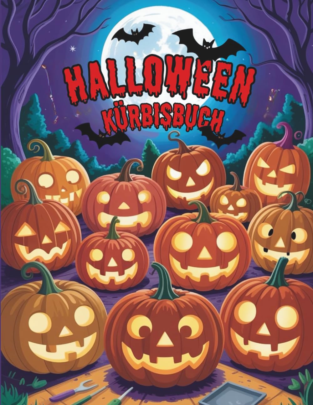 ler totalmente Halloween Kürbisbuch: 25 Vorlagen und 25 Seiten für eigene Ideen. Zum Schnitzen und Basteln – A4 Format (German Edition)