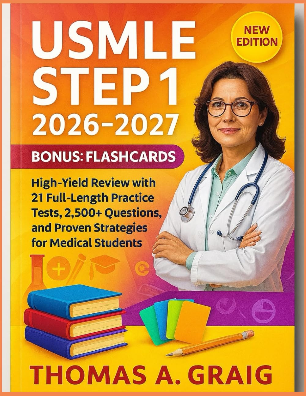 USMLE Step 1 2026-2027: High-Yield Review with 21 Full-Length Practice Tests, 2,500+ Questions, and Proven Strategies for Medical Students