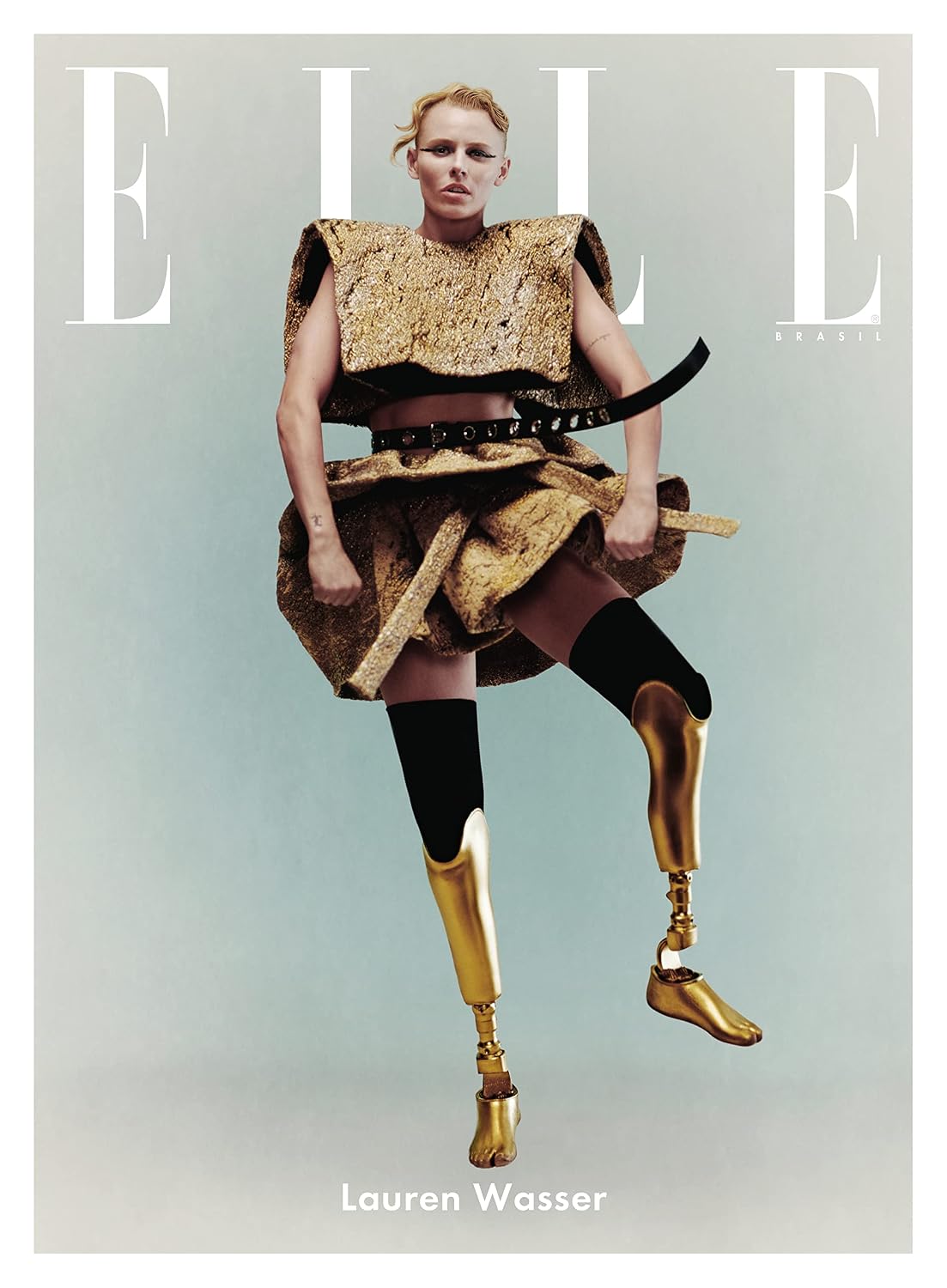 ELLE Brasil Vol. 10: Lauren Wasser - Capa 01 - Look Dourado: 1 baixar o livro de graça