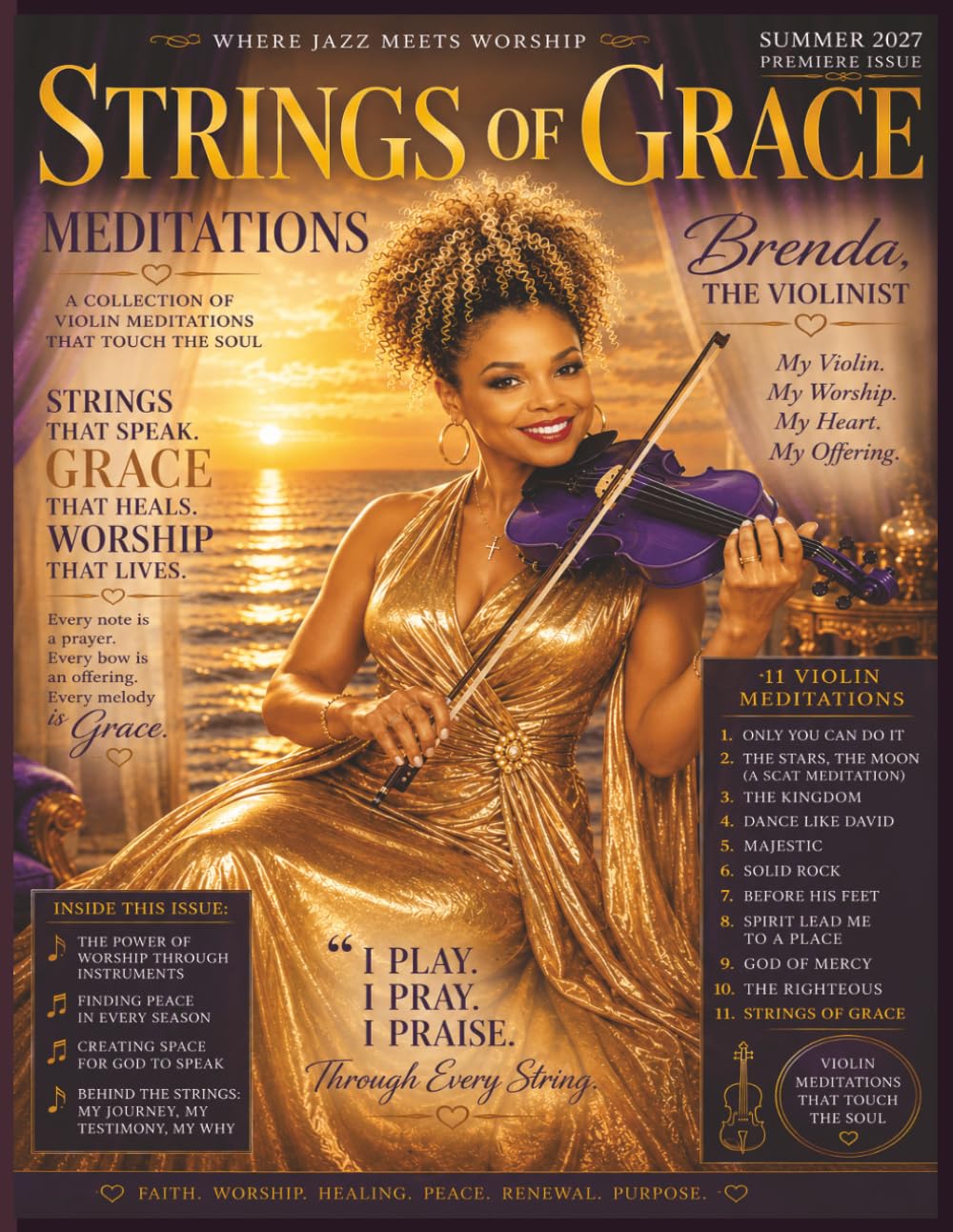 ler totalmente Strings of Grace: Meditations— Where Jazz Meets Worship: A Faith-Filled Journey of Violin, Worship, Reflection & Beginner Sheet Music
