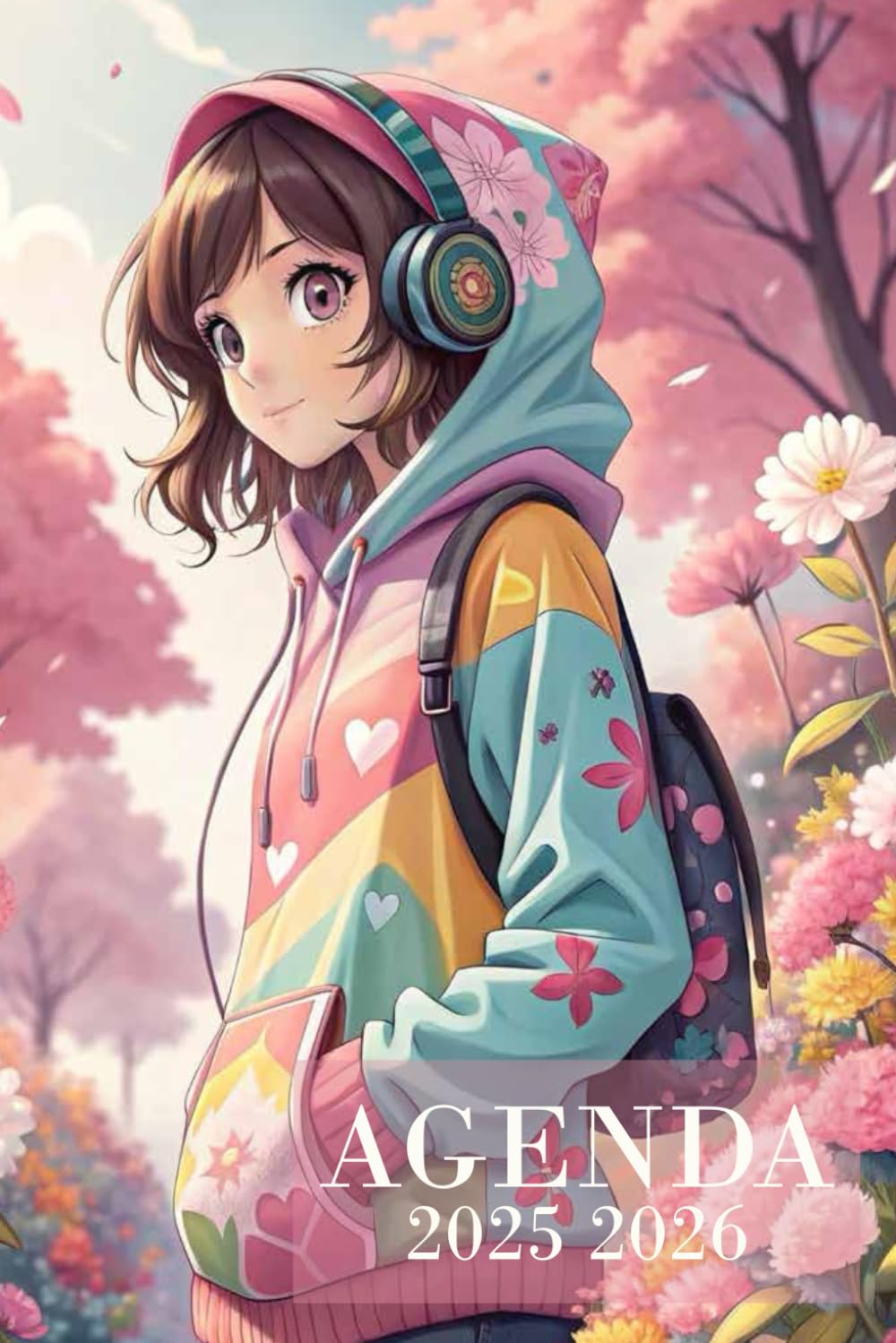 Agenda 2025 2026: Scolaire, Fille Kawaii Manga Anime | UN JOUR PAR PAGE | De Septembre 2025 A Juillet 2026 | Primaire, Collège, Lycée | Format Standard A5 (French Edition)