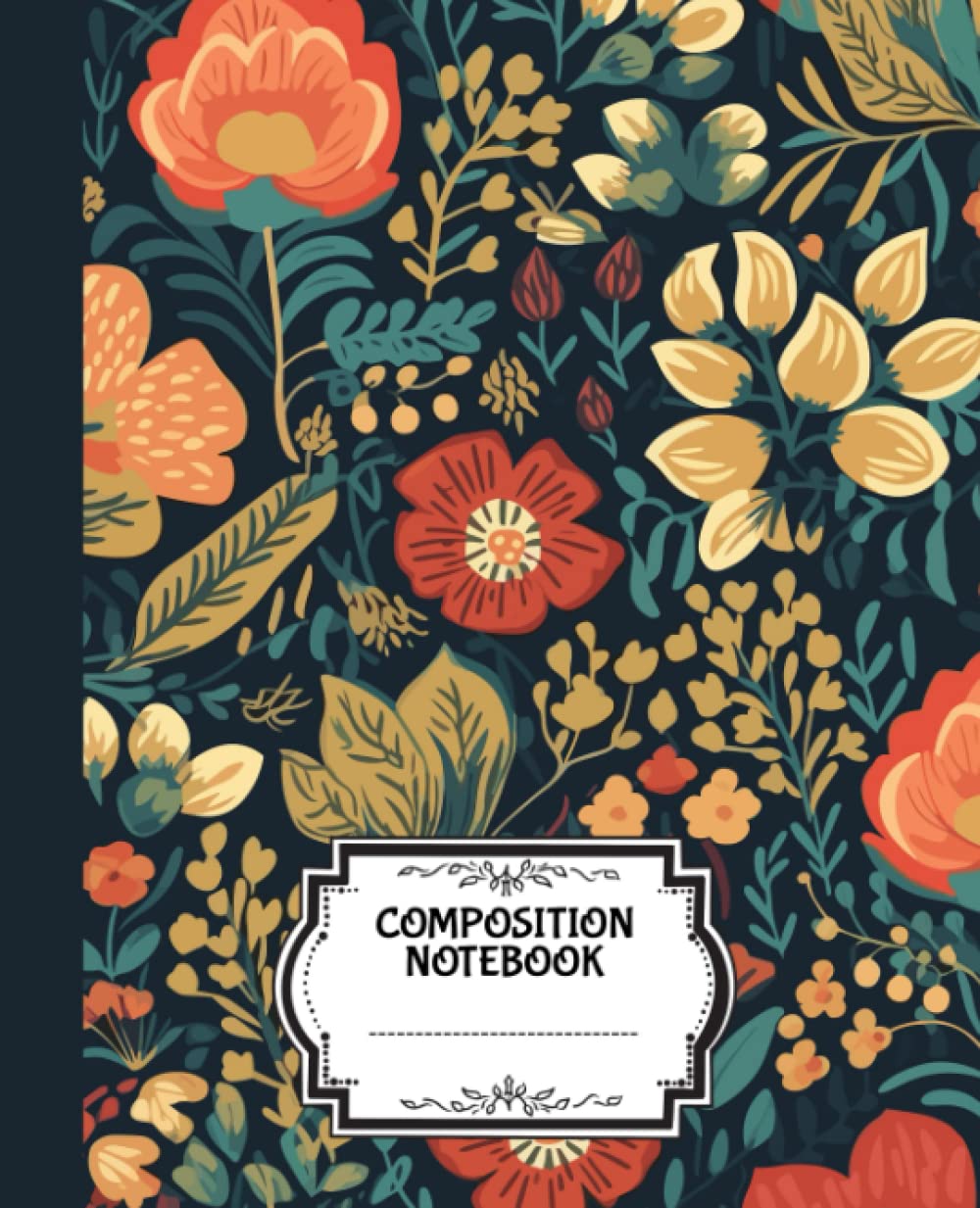 Composition Notebook College Ruled Vintage Flowers for Girls: College Ruled 120 pages 7.5" x 9.75" baixar o livro de graça