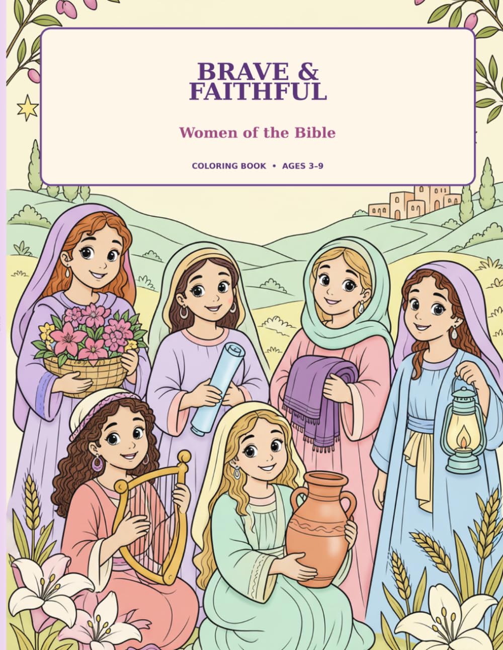 capítulo por capítulo baixar Brave and Faithful Woman In The Bible Colouring Book for Girls: 45 Bible Stories and Easy Coloring Pages for Girls Ages 3–9 | Christian Activity Book for Home, Church, and Sunday School
