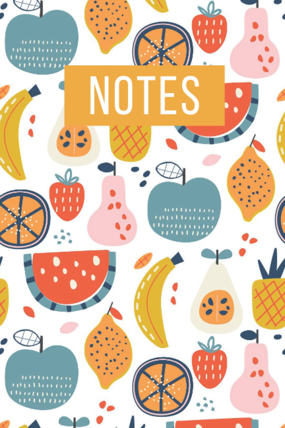ler totalmente Cute Notebook for Women, Lined Paper, Cute Notebook Journal for Women, Cute Fruits Theme with Pears, Bananas, Apples, Oranges, Notebook Journal for... Notebook College Ruled, 6" x 9", 120 pages