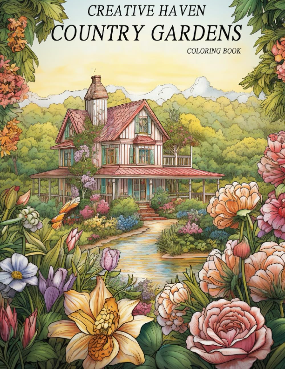 ler totalmente Creative Haven Country Gardens Coloring Book: (Adult Coloring Books: In The Country)