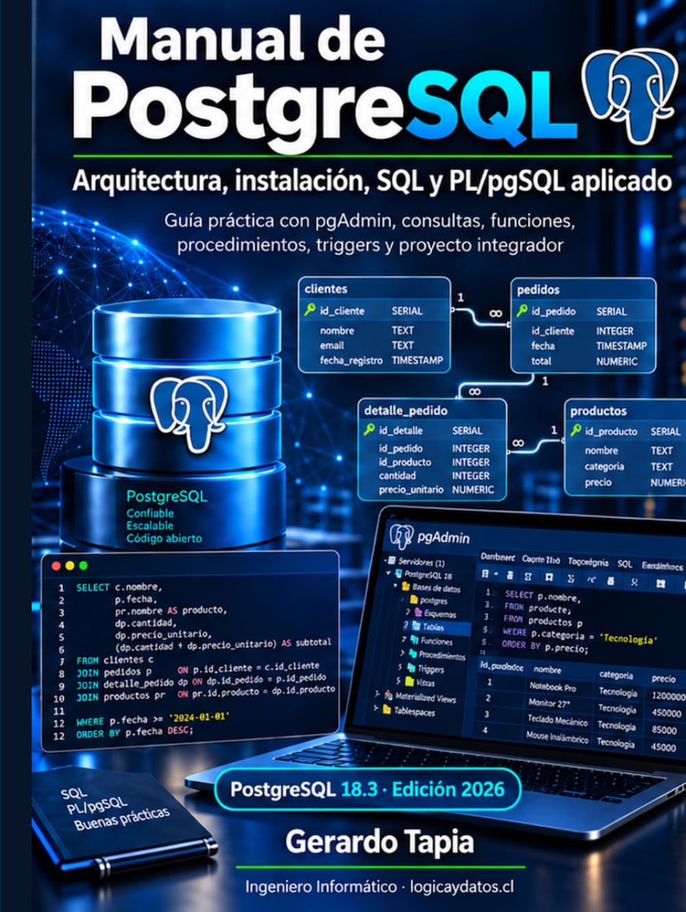 ler totalmente Manual de PostgreSQL: Arquitectura, instalación, SQL y PL/pgSQL aplicado (Spanish Edition)