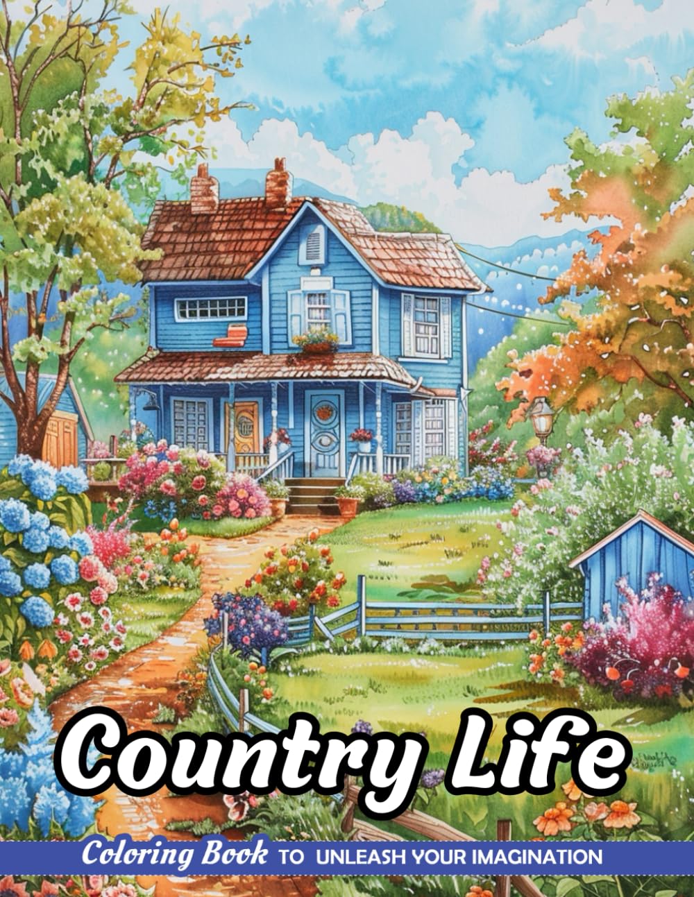 Country Life: Adult Coloring Book with Country Life for Relaxation and Stress Relief (Christmas Coloring Pages) baixar o livro de graça