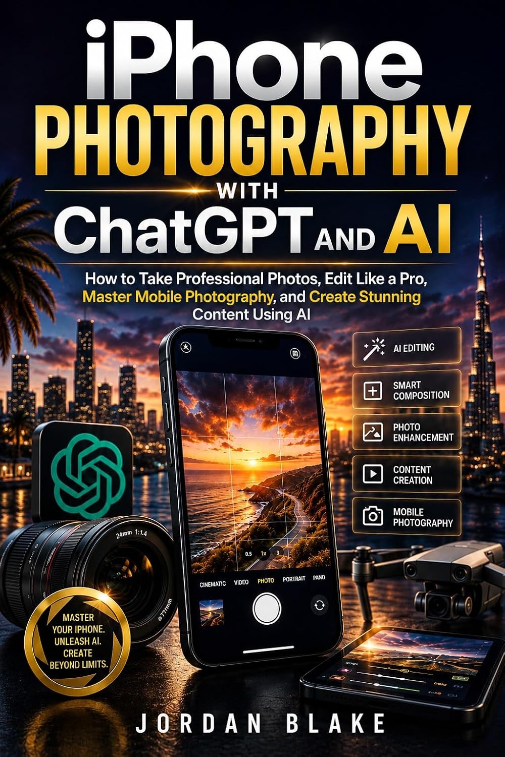 ler totalmente iPhone Photography with ChatGPT and AI: How to Take Professional Photos, Edit Like a Pro, Master Mobile Photography, and Create Stunning Content Using AI (English Edition)