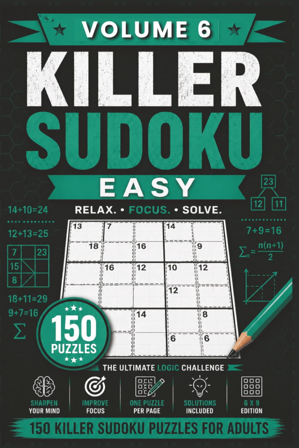 Killer Sudoku Easy Volume 6: 150 Easy Killer Sudoku Puzzles for Adults (Killer Sudoku Series) baixar o livro de graça