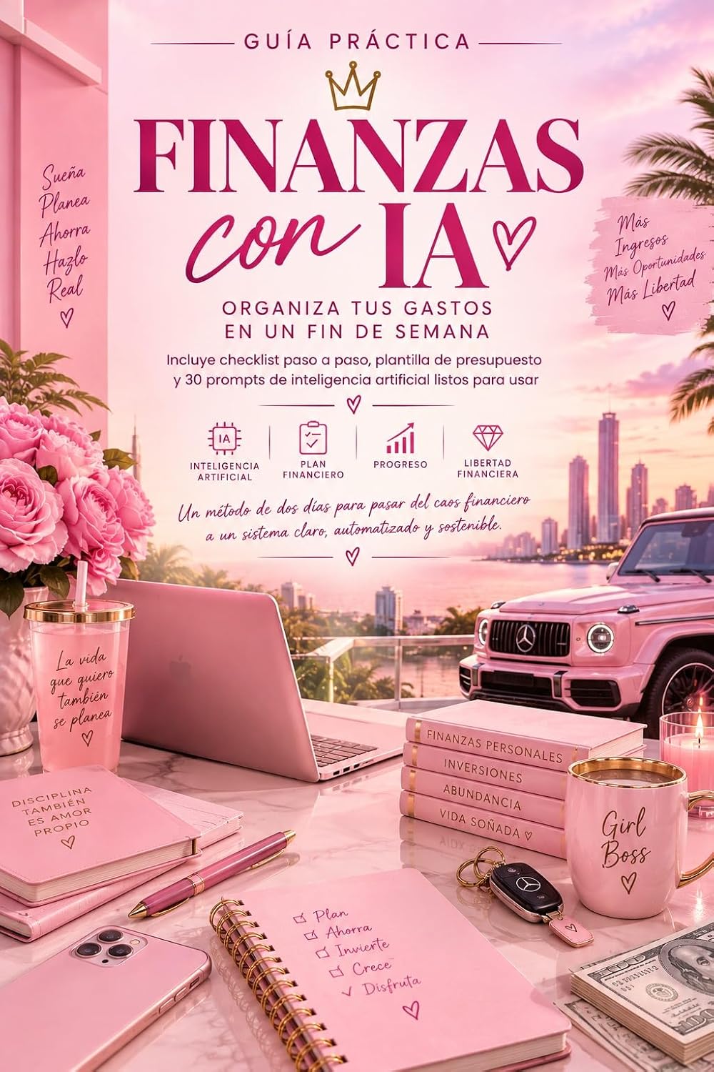 Finanzas con IA para las girlys: Organiza tus gastos en un fin de semana: checklist paso a paso, plantilla de presupuesto y 30 prompts de inteligencia artificial (Spanish Edition) baixar o livro de graça