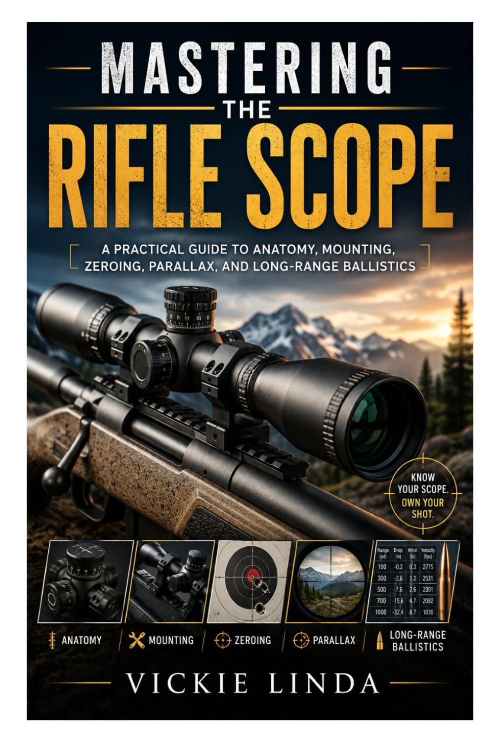 ler totalmente Mastering the Rifle Scope: A Practical Guide to Anatomy, Mounting, Zeroing, Parallax, and Long-Range Ballistics