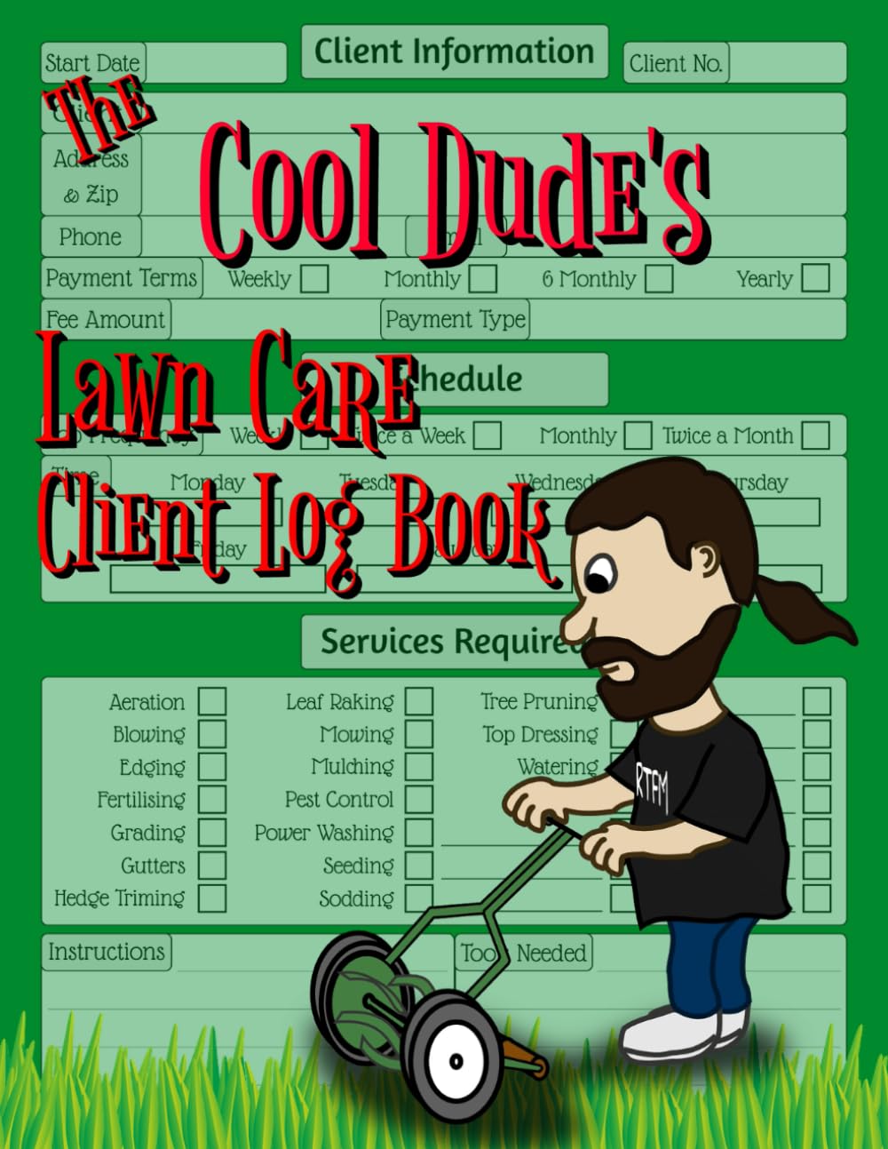 Lawn Care Client Log Book for Cool Dudes: Mowing Business Planner for Client Records. 142 Customers With a Page Each. 150 Pages. baixar livro de graça