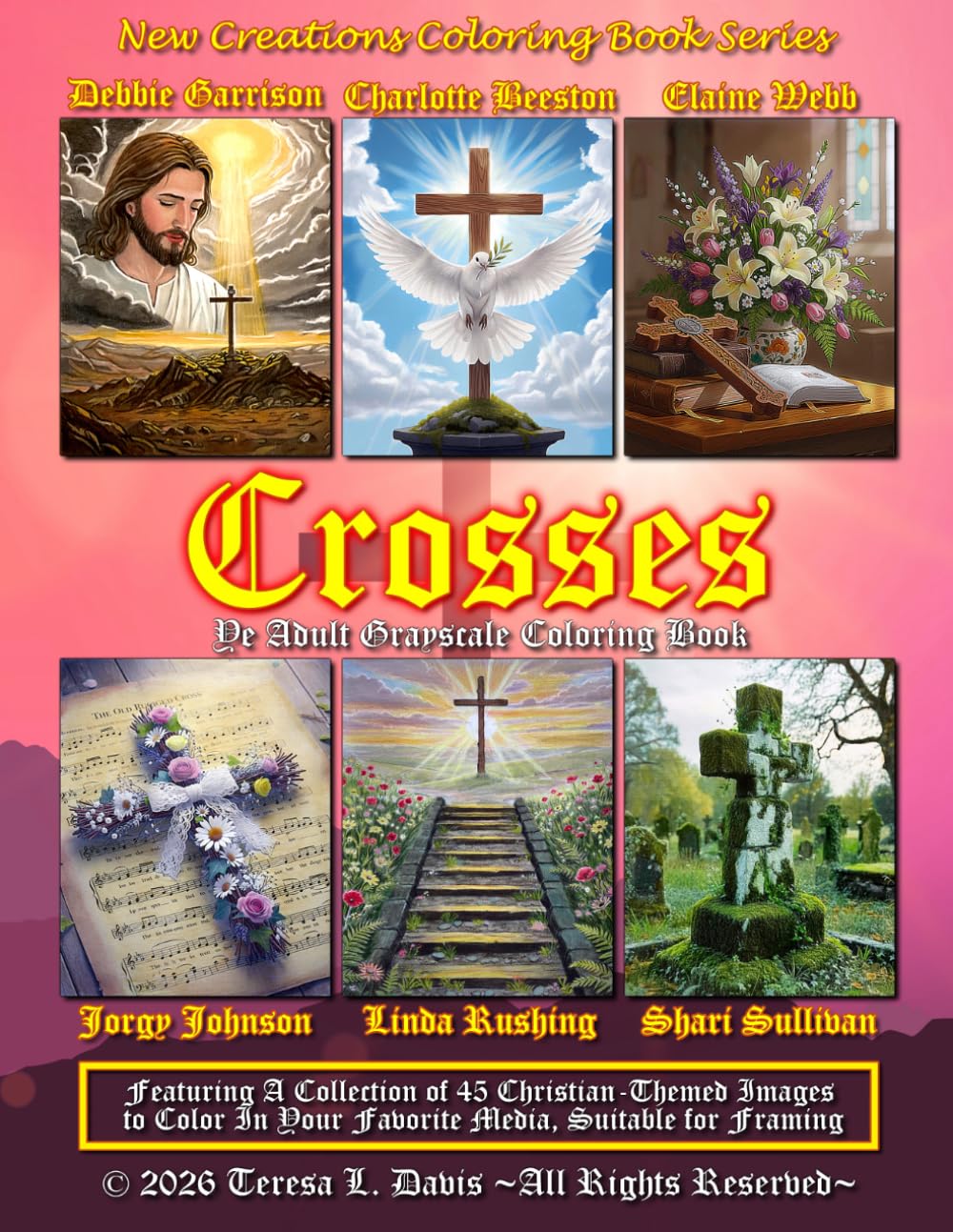 capítulo por capítulo baixar New Creations Coloring Book Series: Crosses: An adult grayscale coloring book (coloring book for grownups) featuring A.I. generated images depicting... your favorite medium, suitable for framing.