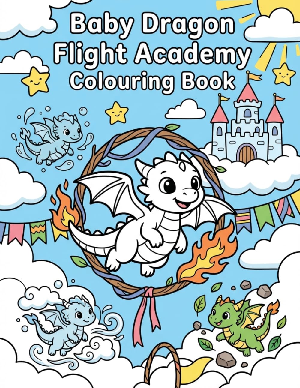 Baby Dragon Flight Academy: Colouring Book