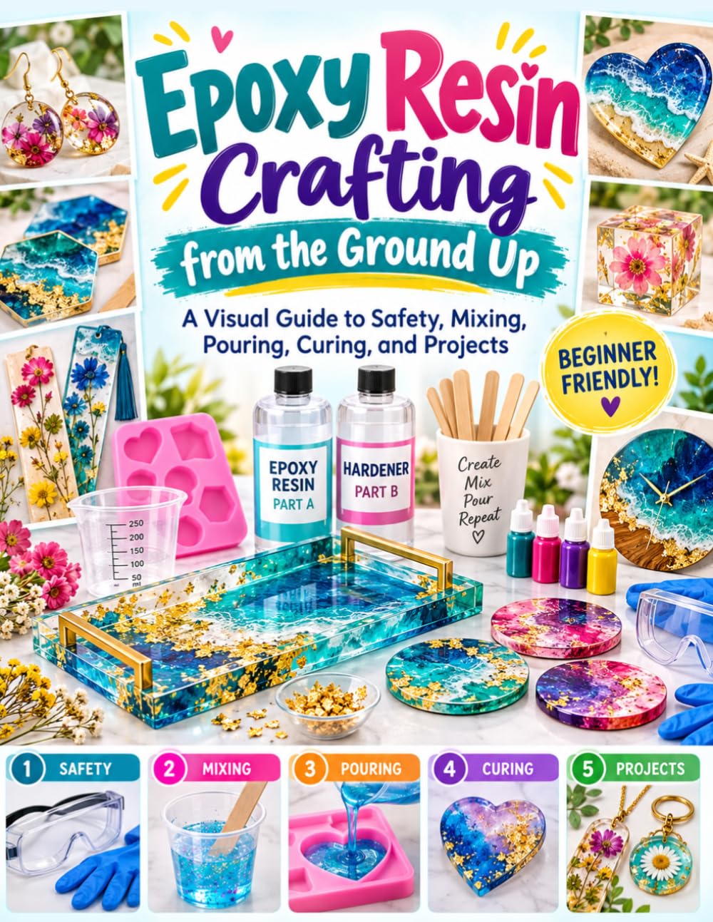 capítulo por capítulo baixar Epoxy Resin Crafting from the Ground Up: A Visual Guide to Safety, Mixing, Pouring, Curing, and Projects