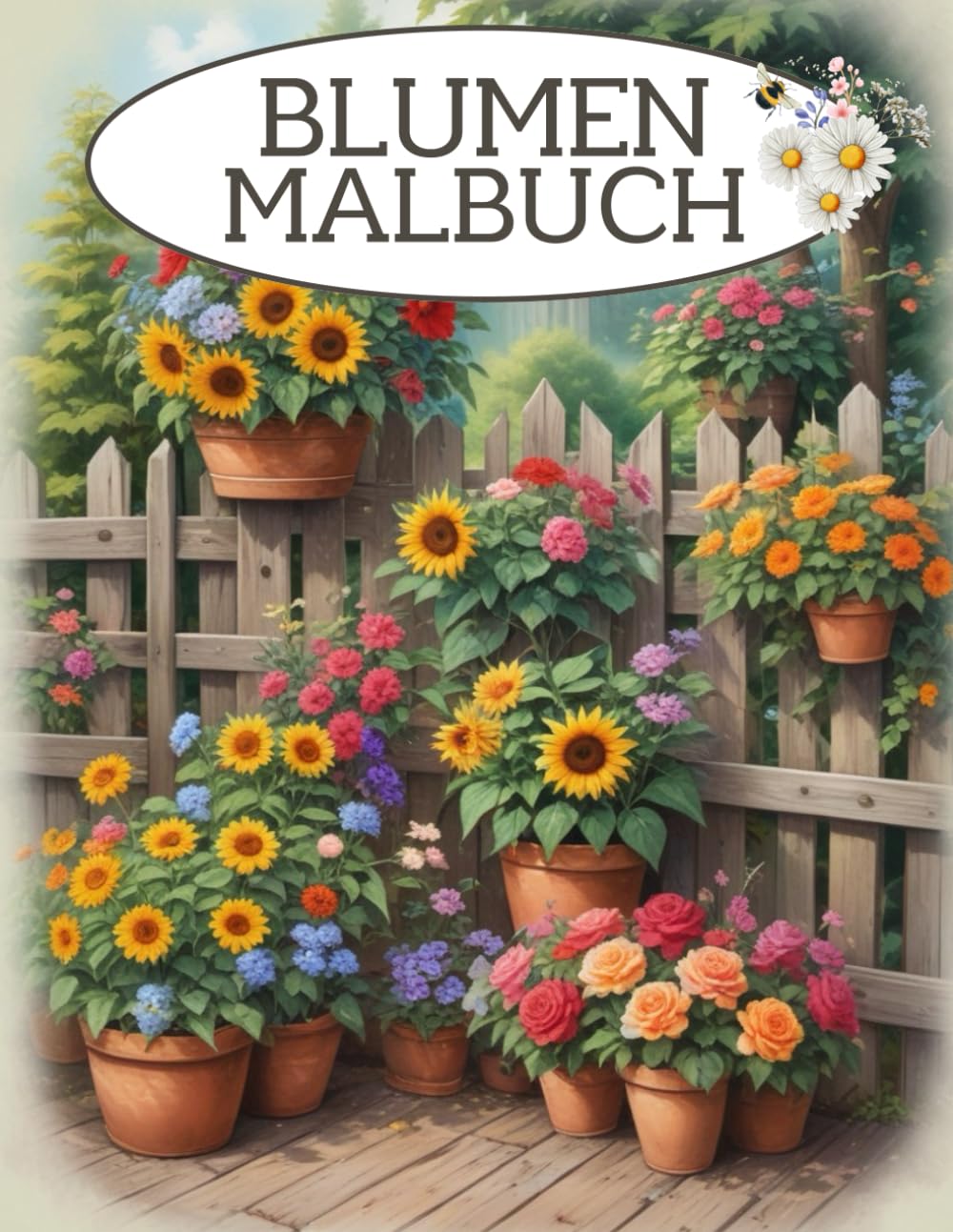 ler totalmente Blumen Malbuch für Erwachsene - 52 schöne Motive mit verschiedenen Blumen: Blumenillustration zum Stressabbau und zur Entspannung. (German Edition)
