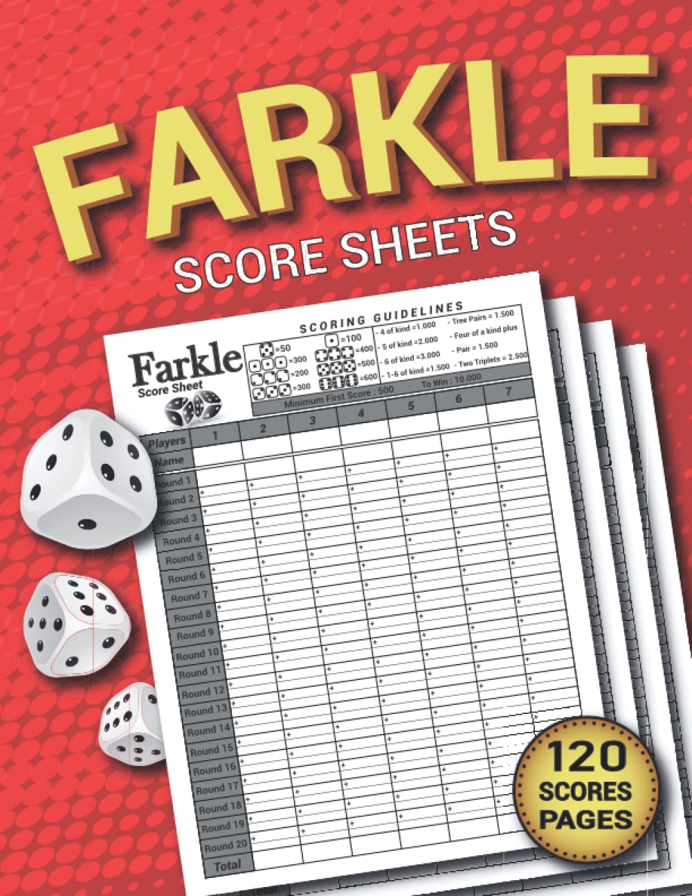 Farkle Score Sheets: Farkle Score Keeping Cards,120 Large Score for Playing Farkle Classic Dice – 8,5x11 Inch Large Pads baixar o livro de graça