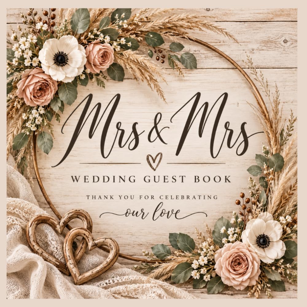 Mrs & Mrs Wedding Guest Book: Beautiful Keepsake with Room for Over 200 Guests, Photo Pages & Gift Log for 2 Brides baixar livro de graça