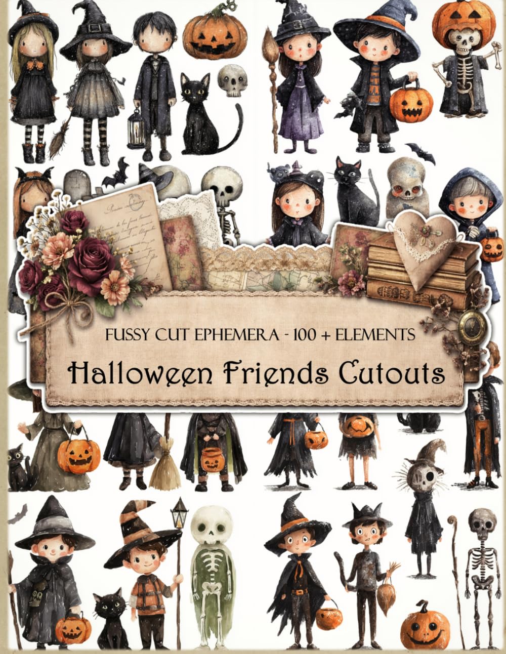 capítulo por capítulo baixar Halloween Friends Fussy Cuts: Junk Journal Supplies to Cut Out