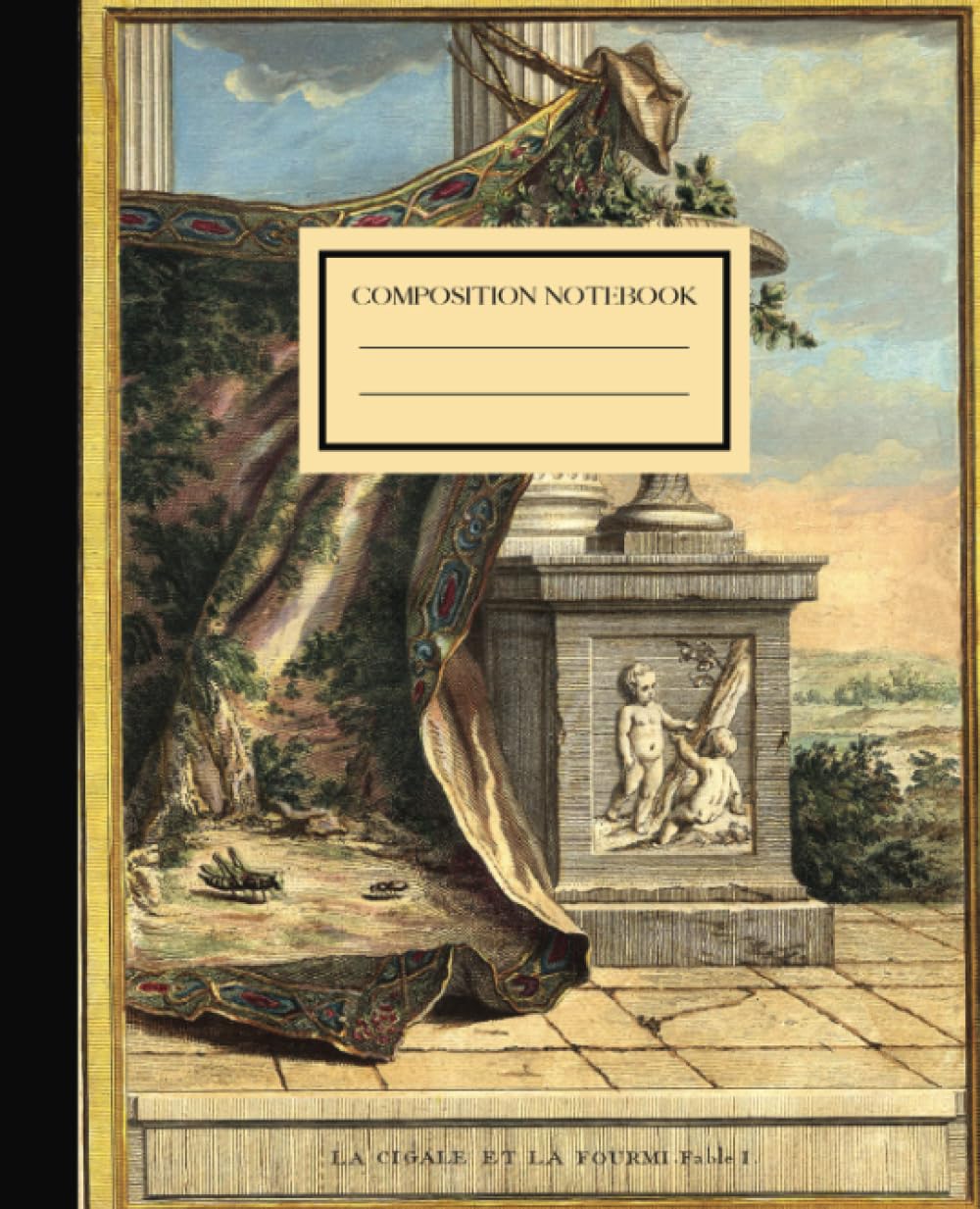 ler totalmente Italian Engraved Composition Notebook: 100 narrow-lined pages