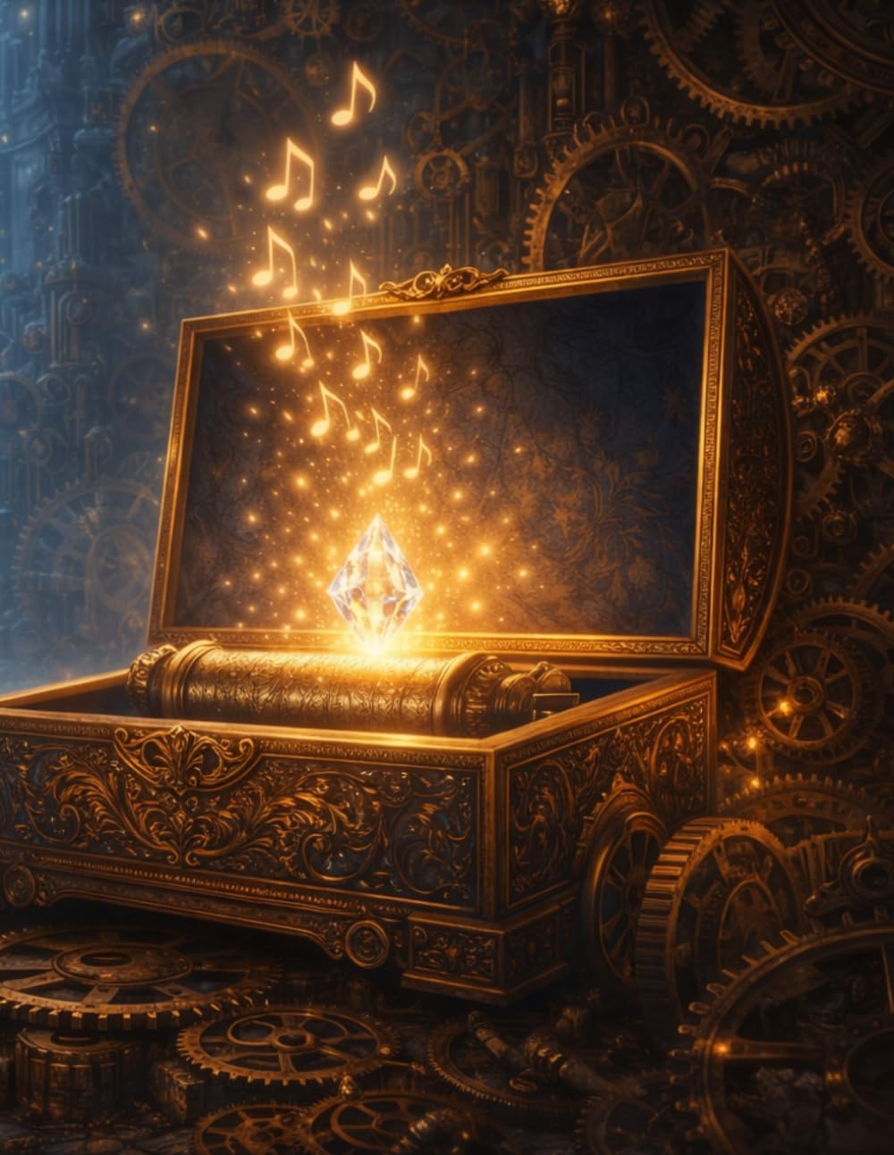 Sheet Music Book – Magical Music Box in a Clockwork World: Blank Manuscript Paper with 12 Staves Per Page for Composition, Songwriting, Lessons,... and Creative Ideas | 100 Pages | 8.5 x 11 baixar o livro de graça