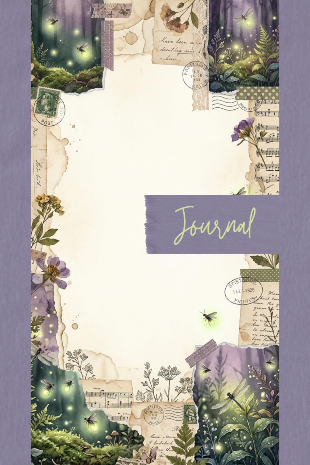 Whimsical Woods Junk Journal Pages - 6x9 Aesthetic Stationery Paper - 100 Decorative Writing Sheets with Glowing Fireflies, Forest Moss, Antique Stamps, Vintage Lace, and Enchanted Botanical Textures baixar livro de graça