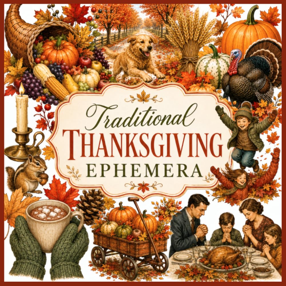 capítulo por capítulo baixar Traditional Thanksgiving: 180 Vintage-Inspired Cutouts for Junk Journals, Scrapbooking, Card Making, Mixed Media, Paper Crafts & Creative Projects