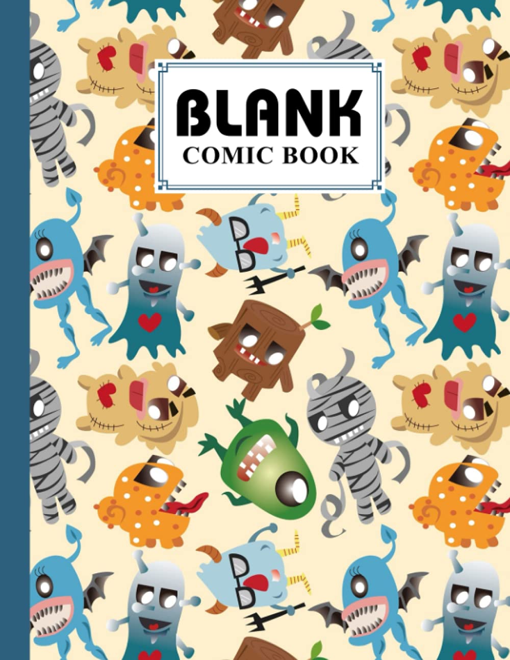 ler totalmente Blank Comic Book: Premium Cute Monster Cover Blank Comic Book, Create Your Own Story, Journal, Notebook, Sketchbook for Kids and Adults, 120 Pages - Size 8.5" x 11" Notebook by Georg Sauer