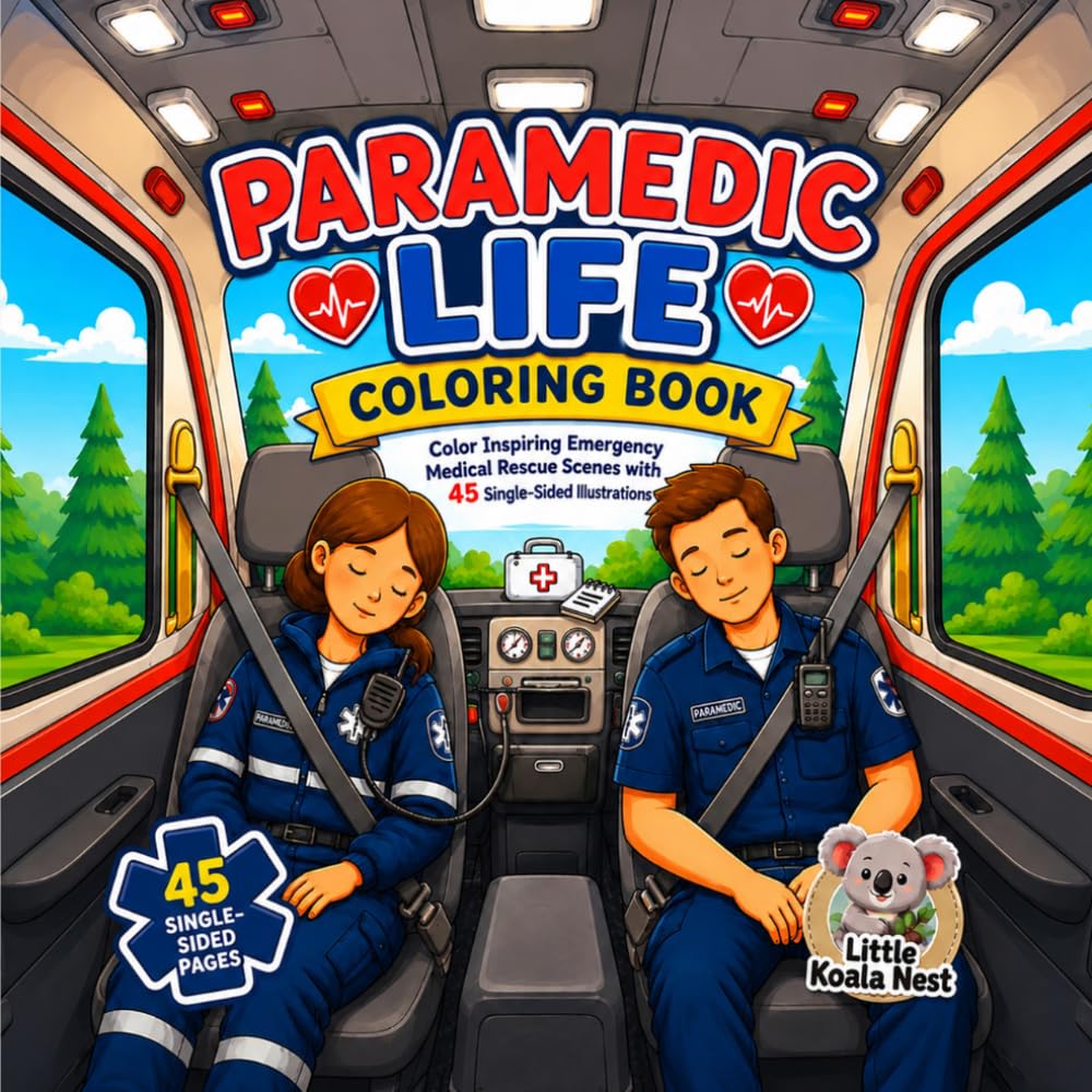 ler totalmente Paramedic Life Coloring Book: Color Inspiring Emergency Medical Rescue Scenes with 45 Single-Sided Illustrations